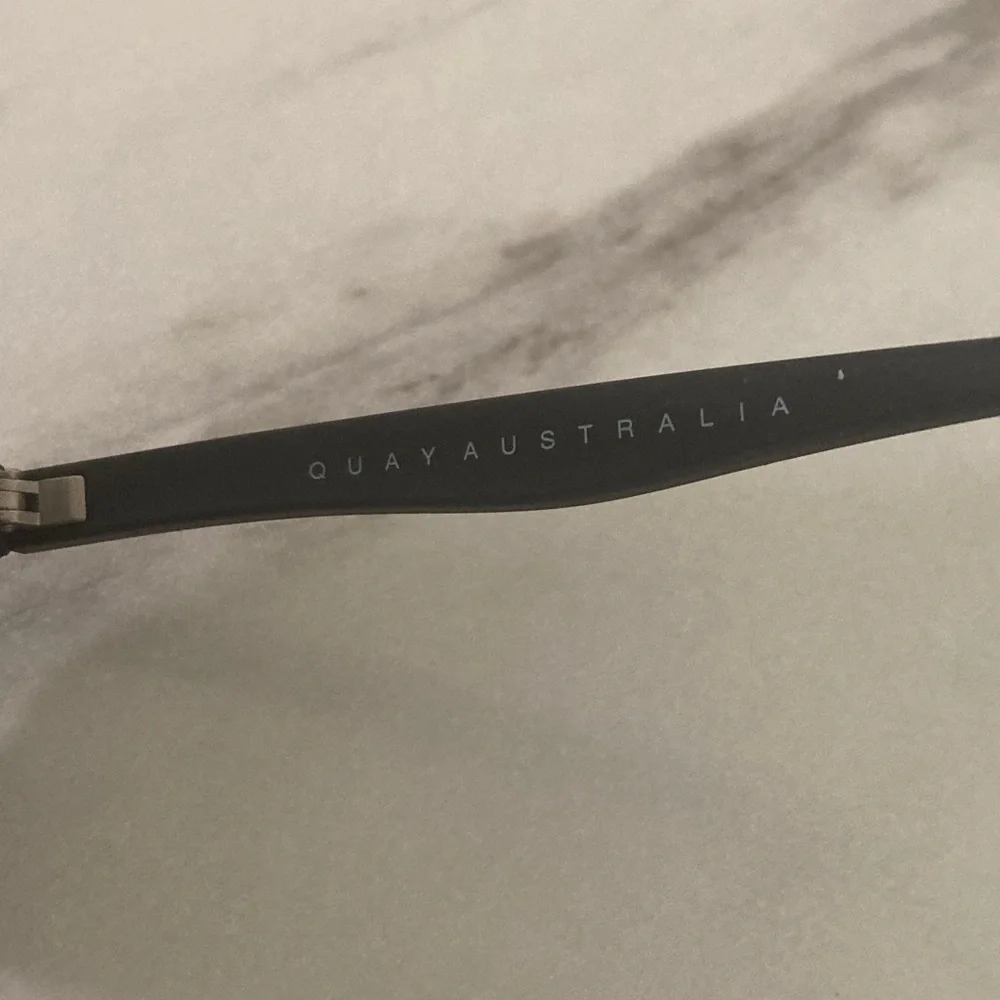 Quay Australia Black Cat Eye Sunglasses with Silver Bridge